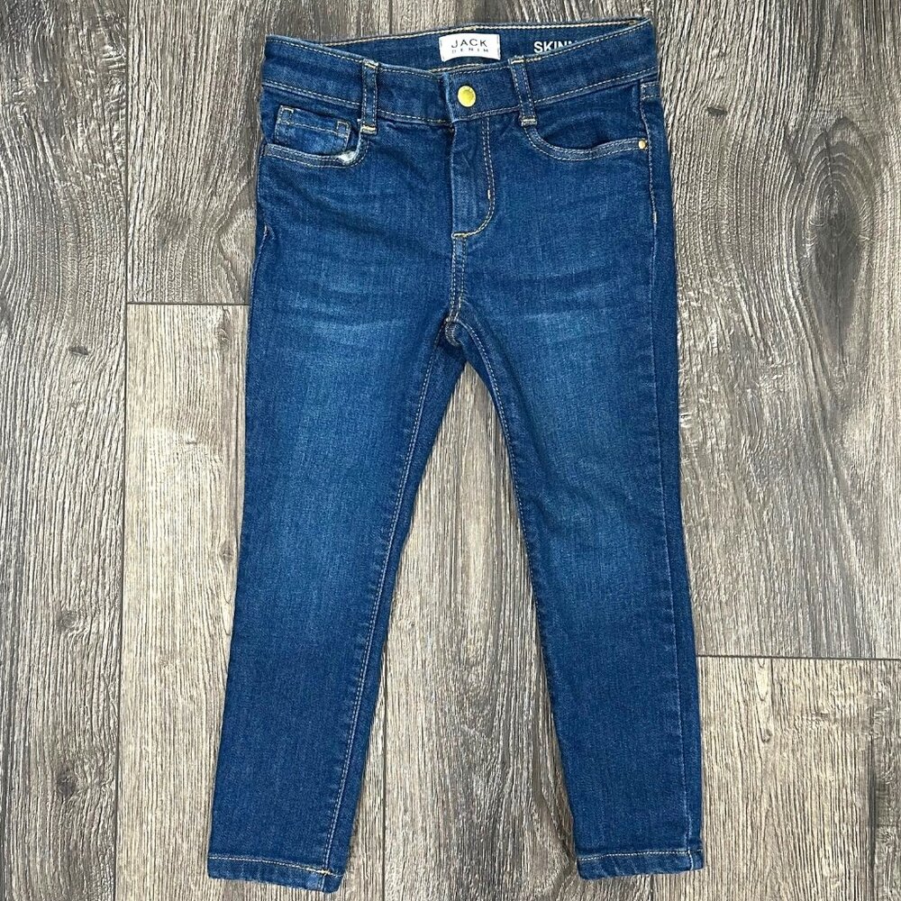 Janie and Jack Skinny Jeans in Ocean Faded Wash, Size 4 Girls